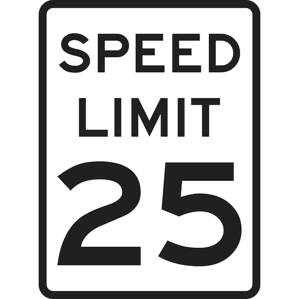 Brady Traffic Sign, 24 in H, 18 in W, Fiberglass, Rectangle, English, 75203 75203 - main