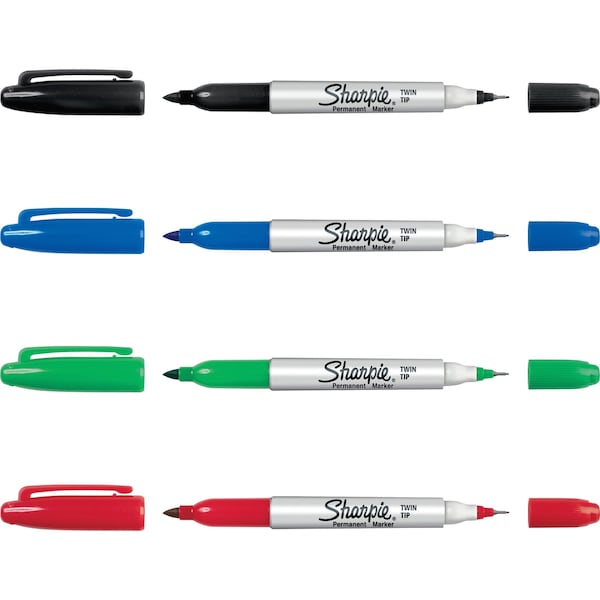 Wet Erase Marker Set - 4 Pens (Red, Green, Black Fine & Blue Bold) For PATboards & Magnets - View #8