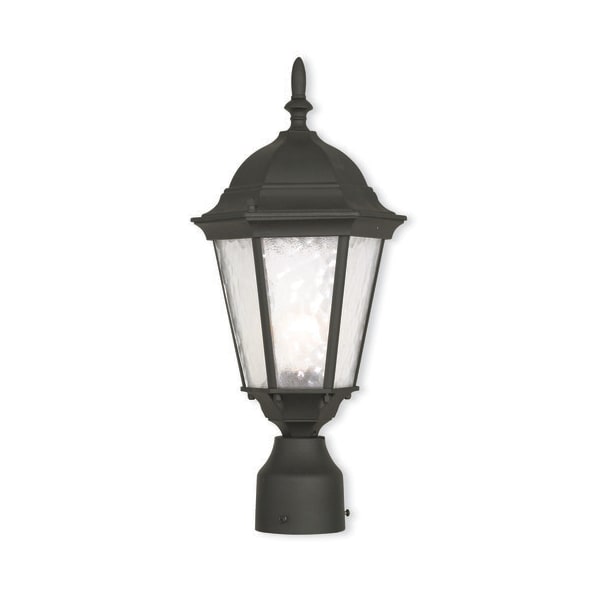 Livex Lighting Hamilton 1 Light Textured Black Outdoor Post Top Lantern 75464-14 - main