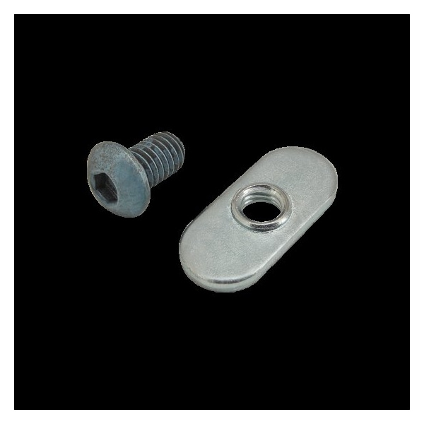 80/20 M6-1.00 Socket Head Cap Screw, Button-Head, Blue Zinc Plated Steel, 10 mm Length 75-3404 - main