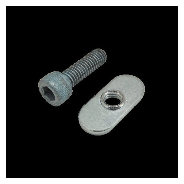 80/20 M6-1.00 Socket Head Cap Screw, Blue Zinc Plated Steel, 20 mm Length 75-3414 - main
