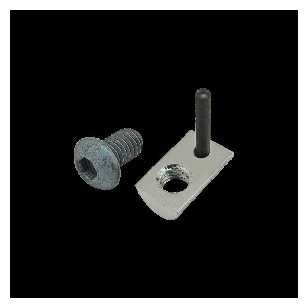 80/20 M6-1.00 Socket Head Cap Screw, Button, Blue Zinc Plated Steel, 10 mm Length 75-3435 - main