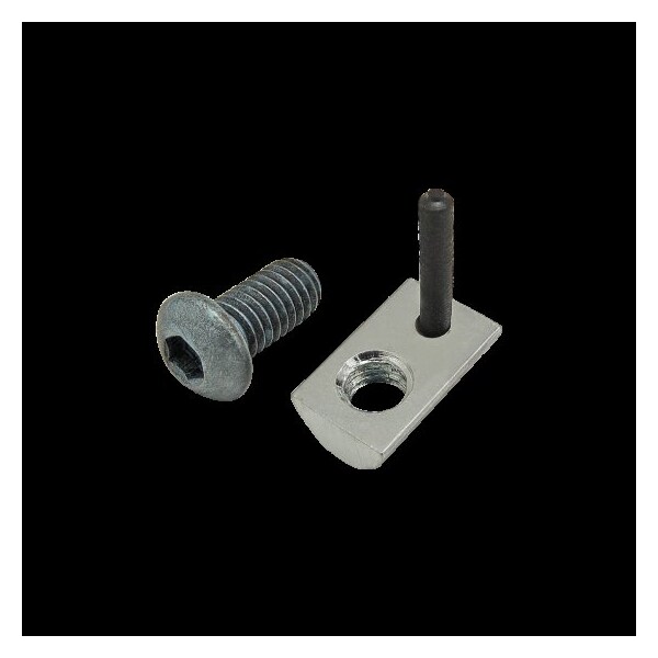 80/20 M6-1.00 Socket Head Cap Screw, Button, Blue Zinc Plated Steel, 12 mm Length 75-3436 - main