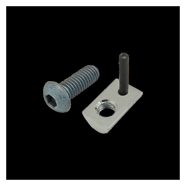 80/20 M6-1.00 Socket Head Cap Screw, Button, Blue Zinc Plated Steel, 16 mm Length 75-3437 - main