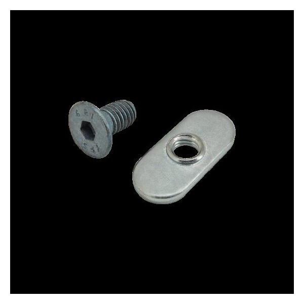80/20 M6-1.00 Socket Head Cap Screw, Flat, Blue Zinc Plated Steel, 12 mm Length 75-3507 - main