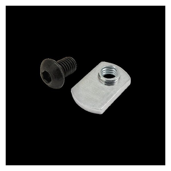 80/20 M8-1.25 Socket Head Cap Screw, Button, Black Zinc Plated Steel, 12 mm Length 75-3525 - main