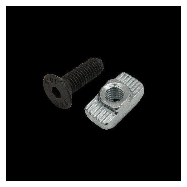 80/20 M5-0.80 Socket Head Cap Screw, Flat, Black Zinc Plated Steel, 16 mm Length 75-3575 - main
