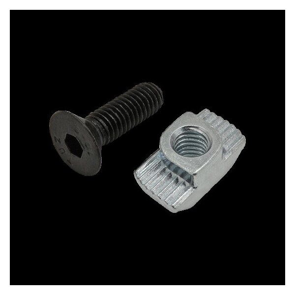 80/20 M6-1.00 Socket Head Cap Screw, Flat, Black Zinc Plated Steel, 20 mm Length 75-3588 - main