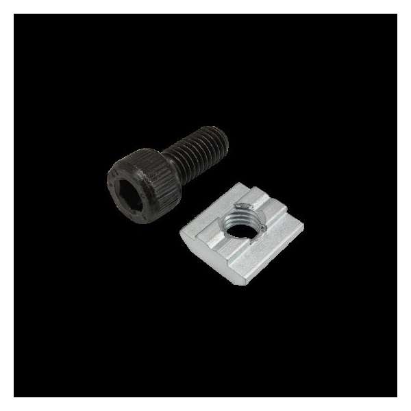80/20 M8-1.25 Socket Head Cap Screw, Black Zinc Plated Steel, 18 mm Length 75-3627 - main