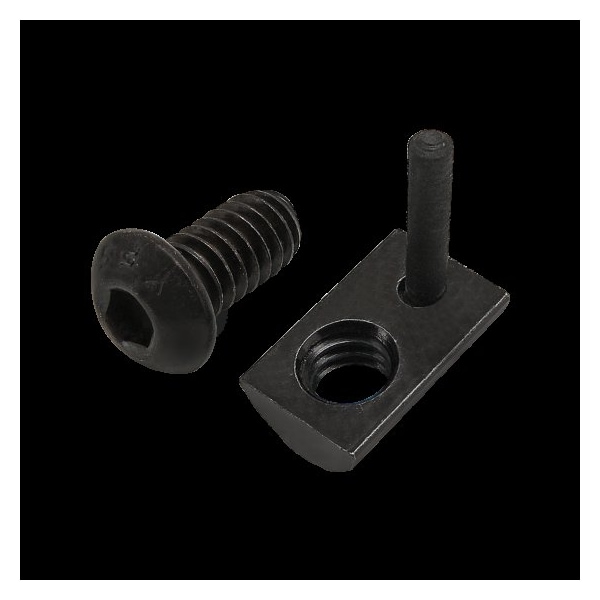 80/20 1/4"-20 Socket Head Cap Screw, Button, Black Zinc Plated Steel, 1/2 in Length 75-3801 - main