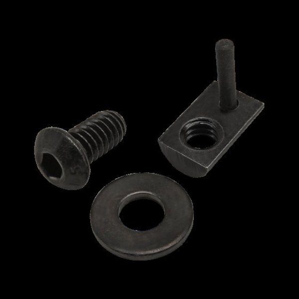 80/20 1/4"-20 Socket Head Cap Screw, Black Zinc Plated Steel, 1/2 in Length 75-3807
