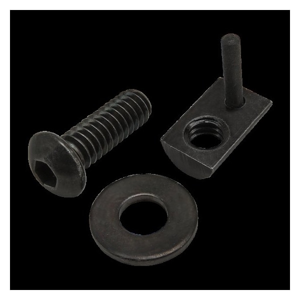 80/20 1/4"-20 Socket Head Cap Screw, Button, Black Zinc Plated Steel, 3/4 in Length 75-3811 - main