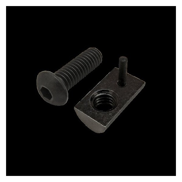 80/20 5/16"-18 Socket Head Cap Screw, Button, Black Zinc Plated Steel, 1 in Length 75-3831 - main