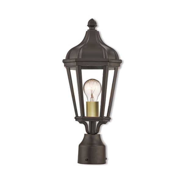 Livex Lighting Morgan 1 Light Bronze Outdoor Post Top Lantern 76184-07 - main