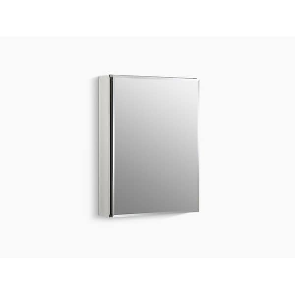 Kohler Aluminum Single-Door Medicine Cabinet With Mirrored Door, Beveled Edges 20"Wx26"H CB-CLC2026FS - main