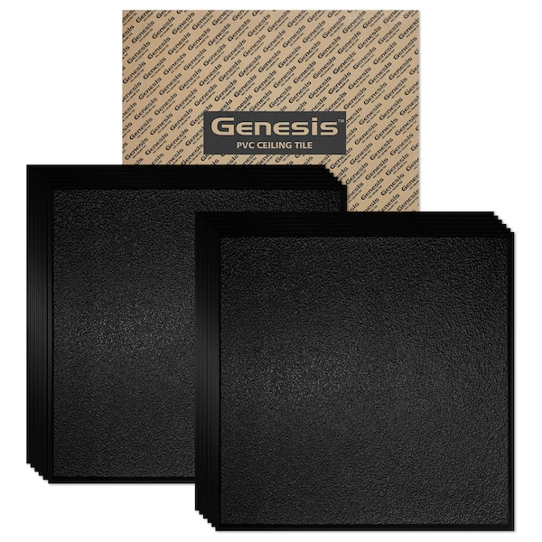 Genesis Stucco Pro Ceiling Tile, 24 in W x 24 in L, 12 PK 77007 - main