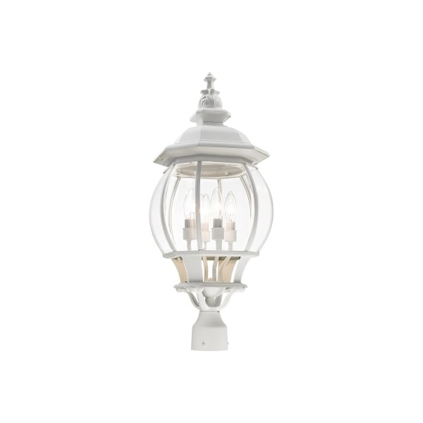 Livex Lighting Textured WhiteOutdoor Post Top Lantern, 4 7703-13 - main