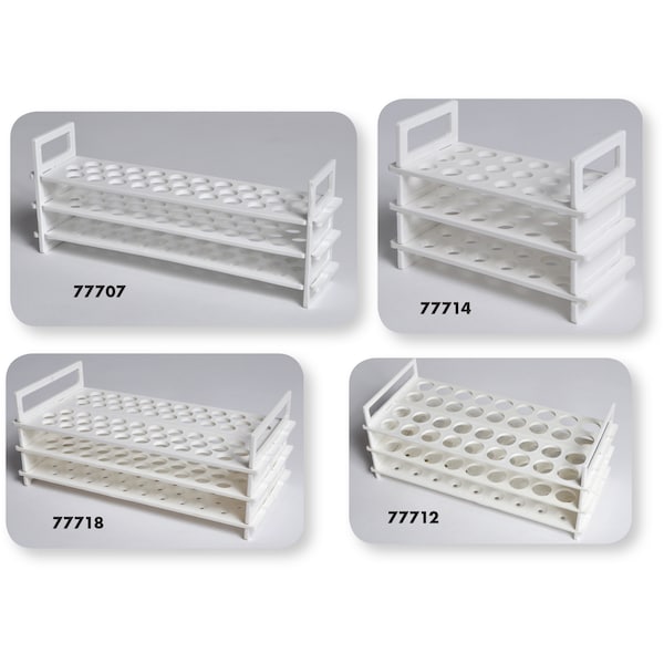 United Scientific Plastic Test Tube Racks, 3-Tier, 1, PK 4 77715 | Zoro
