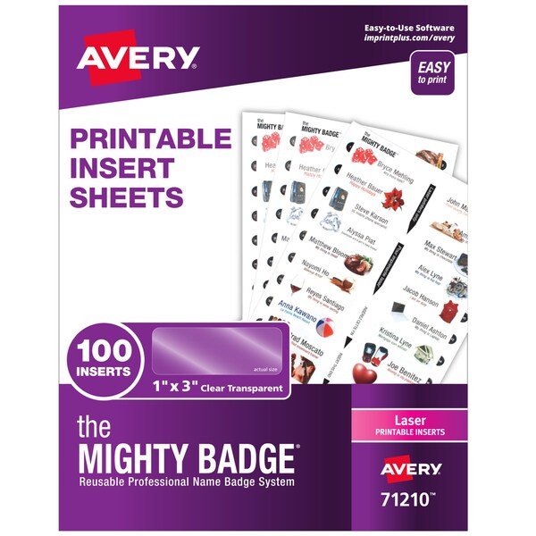 Avery The Mighty Badge by Printable In, PK100 71210 - main