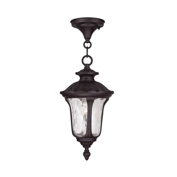Livex Lighting Oxford 1 Light Bronze Outdoor Pendant Lantern 7849-07 - main