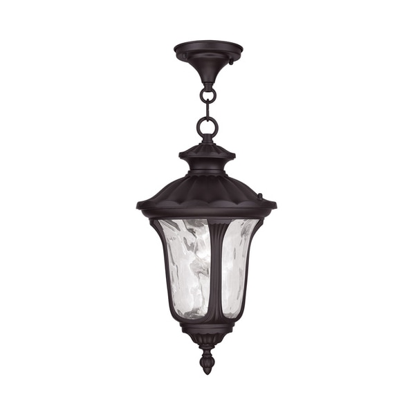 Livex Lighting Oxford 1 Light Bronze Outdoor Pendant La 7854-07 - main