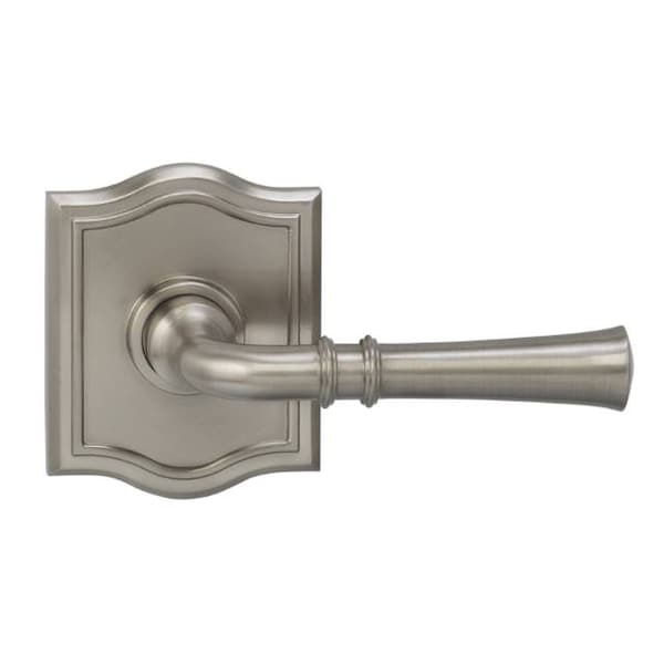 Omnia Lever Arched Rose Pass Lever 2-3/4" BS T Strike Satin Nickel 785 785AR/234T.PA15