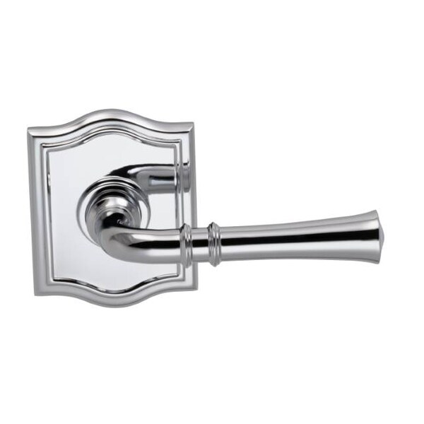 Omnia Lever Arched Rose Pass Lever 2-3/4" BS T Strike Bright Chrome 785 785AR/234T.PA26