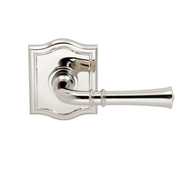 Omnia Lever Arched Rose Priv Lever 2-3/8" BS T Strike Bright Nickel 785 785AR/238T.PR14