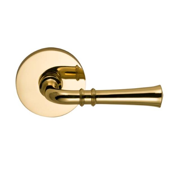 Omnia Lever Modern Rose Pass Lever 2-3/8" BS T Strike Bright Brass 785 785MD/238T.PA3