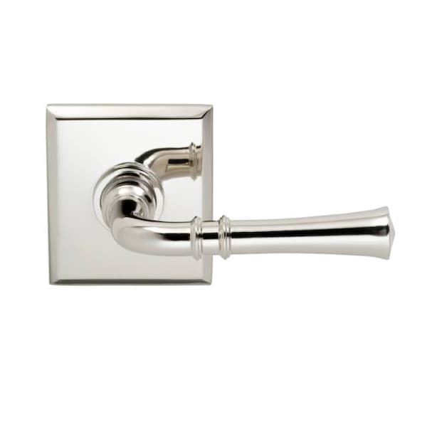 Omnia Lever Rectangular Rose Priv Lever 2-3/8" BS T Strike Bright Nickel 785 785RT/238T.PR14