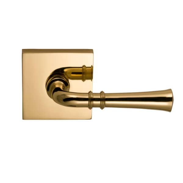 Omnia Lever Square Rose Priv Lever 2-3/4" BS T Strike Bright Brass 785 785SQ/234T.PR3