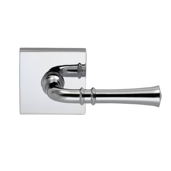 Omnia Lever Square Rose Priv Lever 2-3/8" BS T Strike Bright Chrome 785 785SQ/238T.PR26 - main