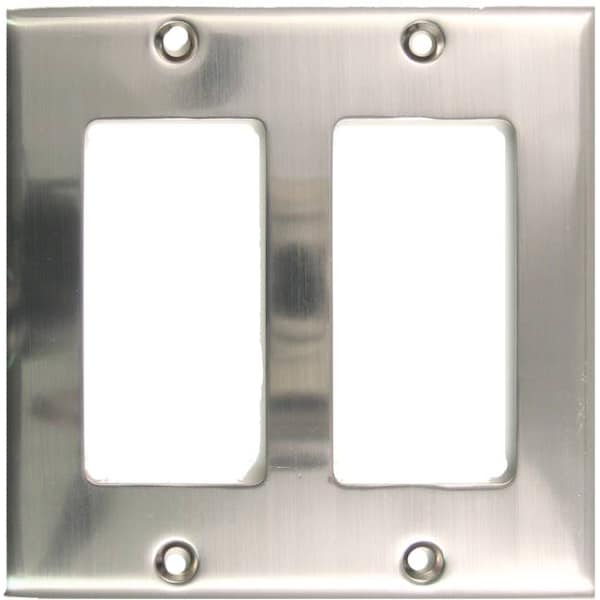 Rusticware Double Rocker Switch Plate, Number of Gangs: 2 Satin Nickel Finish 787SN - main