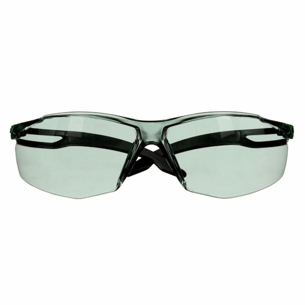 3M SecureFit(TM) 500, Safety Glasses, Anti-Fog & Anti-Scratch, Gray Lens, Black/Green Frame, Frameless SF517AF-GRN - main