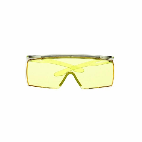 3M SecureFit 3700, Safety Glasses, Scotchgard Anti-Fog, Amber Lens, Green Frame, Frameless SF3703SGAF-GRN - main