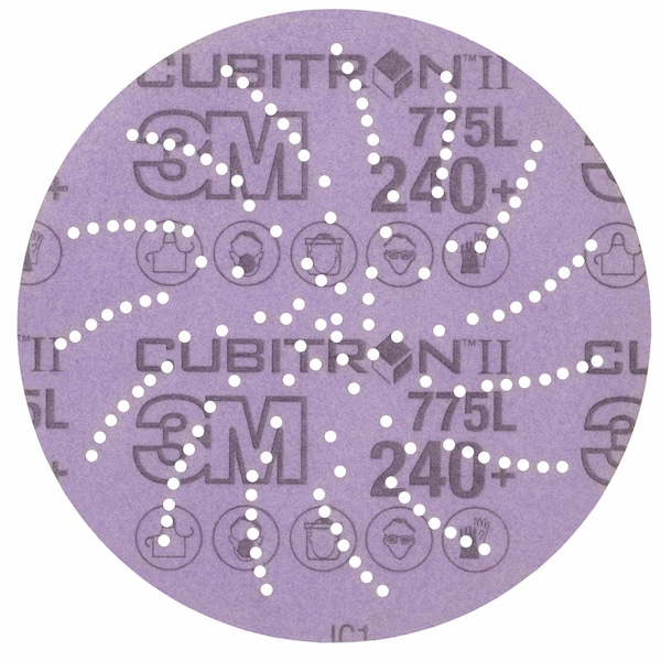 3M Cubitron Clean Sanding Film Disc, 5", 240+, Die500LG 775L 342 - main