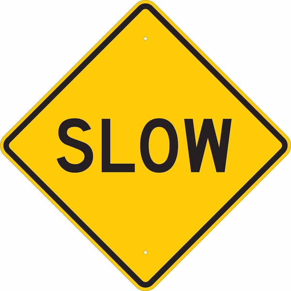 Brady Traffic Sign, 24" Height, 24 in Width, Aluminum, Diamond, English 80099 - main