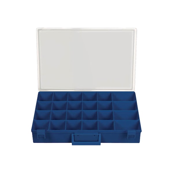 Disco Dark Blue Tray W/Clr Lid Lrg 24 Hole W/Latches 80155BC - main