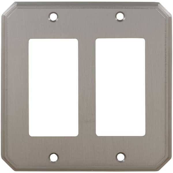 Omnia Double Rocker Traditional Switchplate Shaded Bronze 8024/D.SB