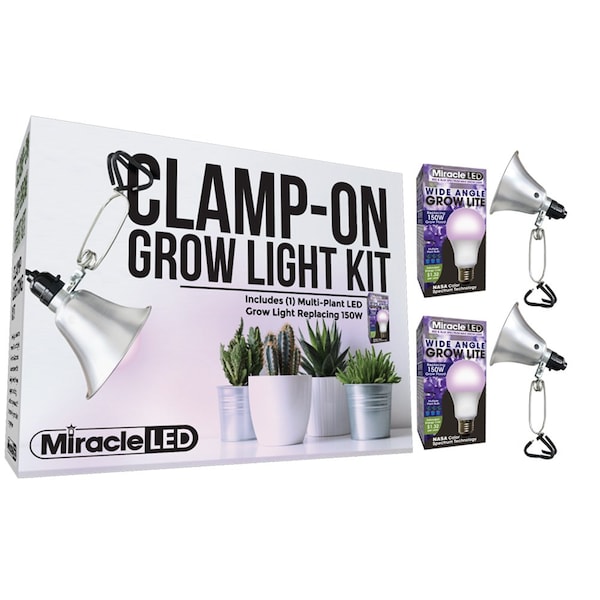 Miracle Led Wide Angle LED Clamp-On Grow Light, PK2 601319 - main