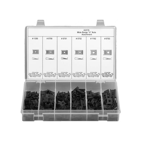 Zoro Select U Nut Assortment, 210 Pc 8176 Zoro