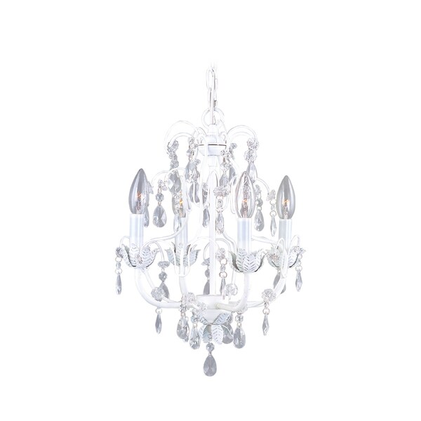 Livex Lighting Athena 4 Light Antique White Chandelier 8193-60 - main