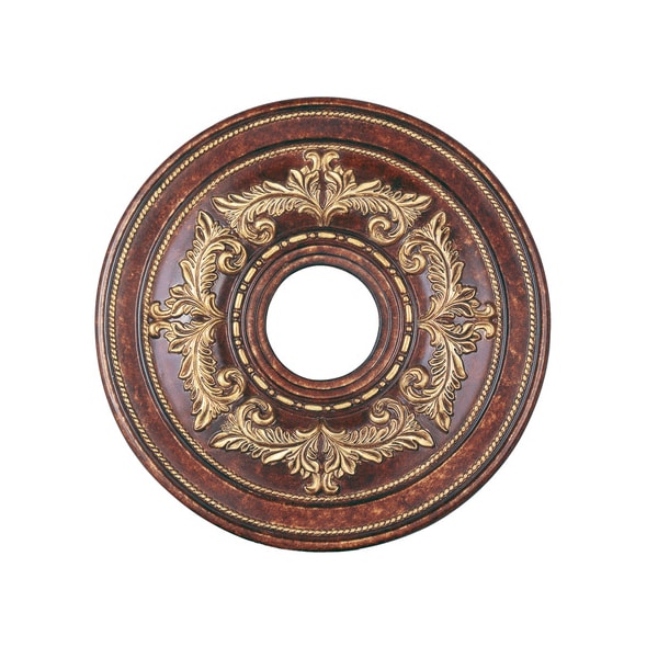 Livex Lighting Versailles Verona Bronze with Aged Gold Leaf Accents Ceiling Medallion 8205-63 - main