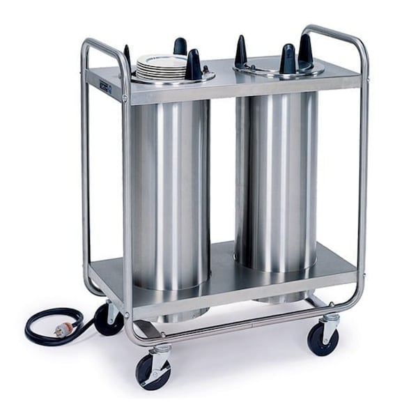 Lakeside Regular Heated Tubular 2 Stack Plate Dispenser; 5-1/8" to 5-3/4" 8205 - main