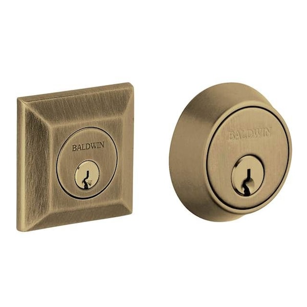 Baldwin Estate Antique Brass Deadbolts 8255.050 - main