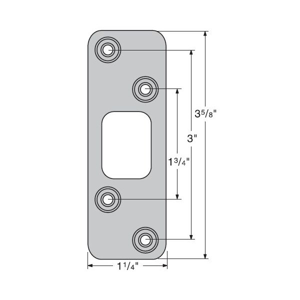 Kwikset Radius Deadbolt Strike 3-5/8" 83223-018 - main