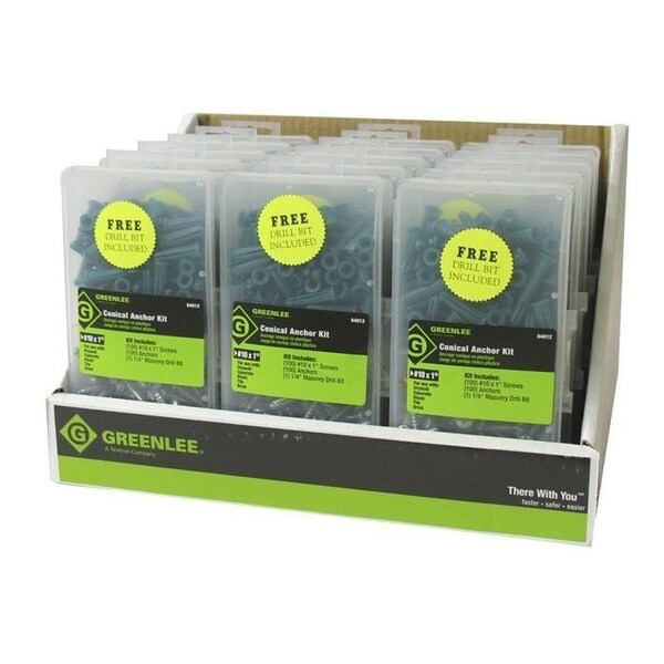 Greenlee Conical Anchor Kit, 10 x 1" 84012 Zoro