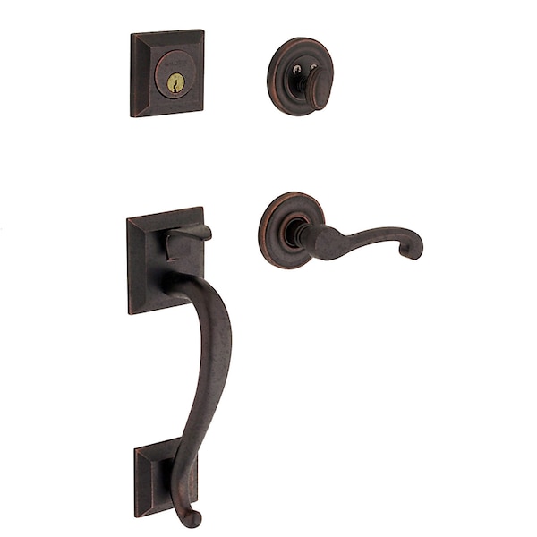 Baldwin Entry Handlesets Distressed Oil Rubbed Bronze 85320.402.LENT - main