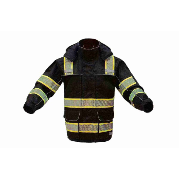 Gss Safety Hi-Vis Two Tone Quilted Jacket, Nylon Taffeta Shell