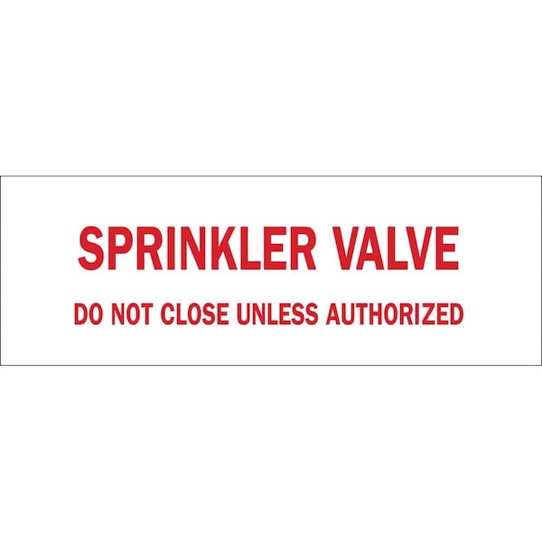 Brady Sprinkler Valve Do Not Close Unless Authorized, 10" W x 7" H, Rectangle, Plastic, 22692 22692 - main